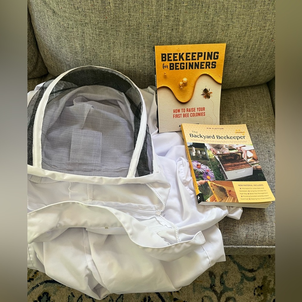Beekeeping Suit and books